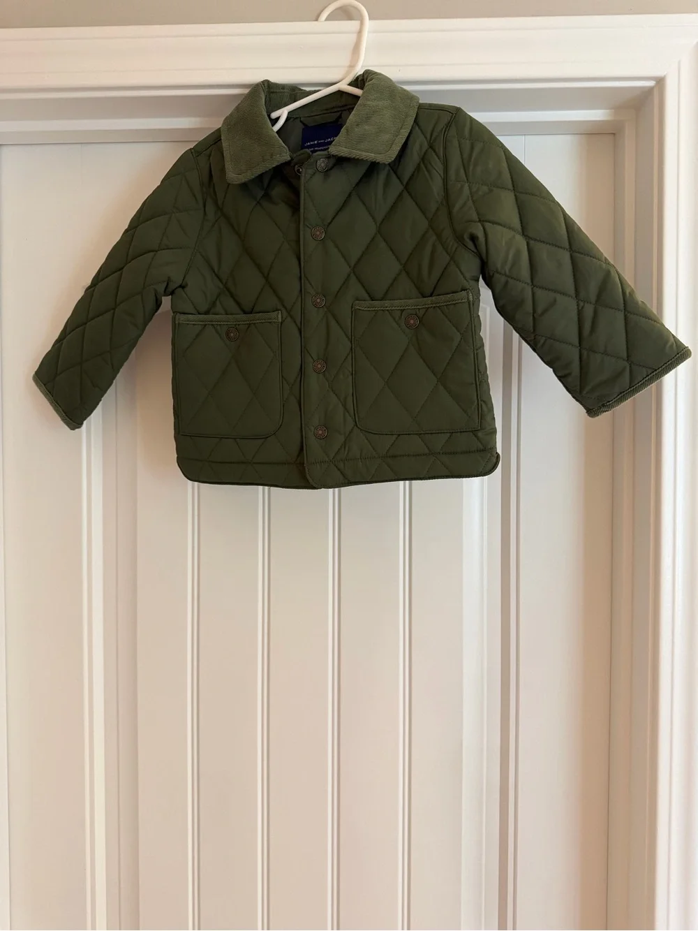 NWT Janie and Jack Quilted Olive Green Puffer Jacket